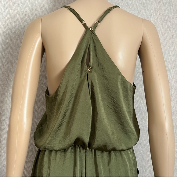 XHILARATION Green Silk Romper - Picture 6 of 11